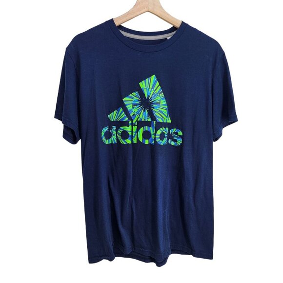 Adidas Tshirt The Go-To Performance Tee Short Sleeve Men's Size L‎ Blue - Picture 5 of 5